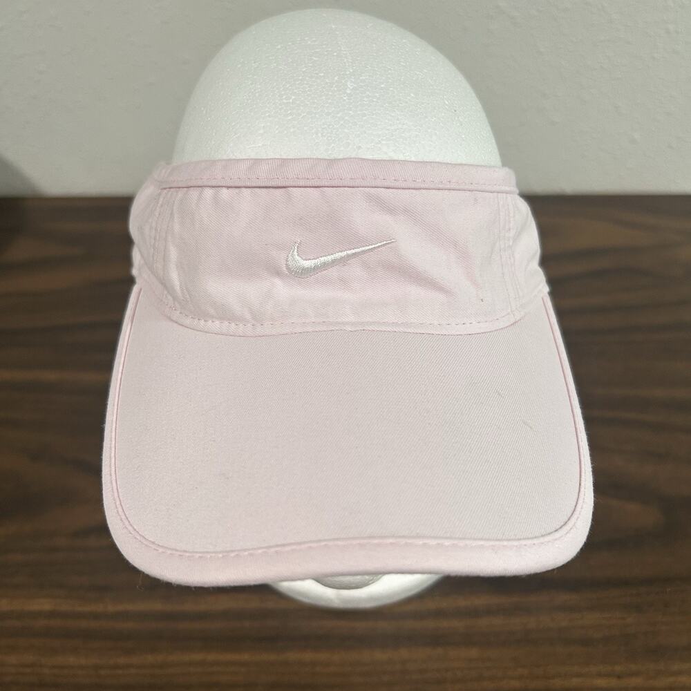 Nike Golf Visor Womens Light Pink Performance Center Swoosh Adjustable Strapback